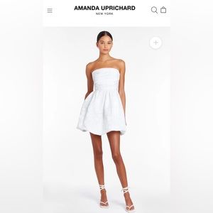 NWT Amanda Uprichard White Strapless Dress